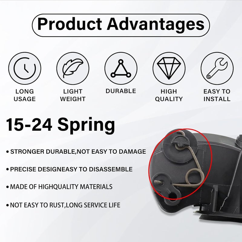 ROOTMUTIFY Fuel Door Lid Clip Spring for 2015-2024 Ford F150 Gas Door Spring Repair Replacement (15-24 Spring) - Image 5
